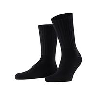 FALKE Nelson M So lana tinta unita 1 paio, Calzini Uomo, Nero Black 3000, 47-50