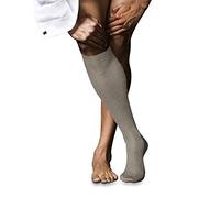FALKE No. 10 M Kh cotone al ginocchio tinta unita 1 paio, Calzini lunghi Uomo, Beige Wheat Melange 4087, 43-44