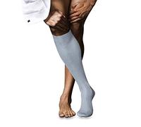 FALKE No. 10 M Kh cotone al ginocchio tinta unita 1 paio, Calzini lunghi Uomo, Blu Light Blue 6594, 39-40