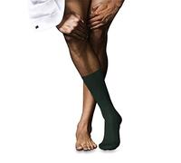 FALKE No. 10 M So cotone filo di Scozia tinta unita 1 paio, Calzini Uomo, Verde Hunter Green 7441, 41-42