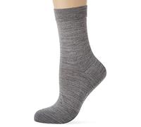 FALKE No. 3 W So lana seta tinta unita 1 paio, Calzini Donna, Grigio Light Grey Melange 3388, 35-36