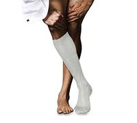 FALKE No. 4 M Kh seta al ginocchio tinta unita 1 paio, Calzini lunghi Uomo, Bianco Off-White 2040, 39-40
