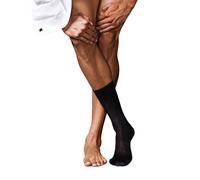 FALKE No. 4 M So seta tinta unita 1 paio, Calzini Uomo, Nero Black 3000, 43-44
