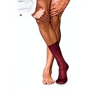 FALKE No. 4 M So seta tinta unita 1 paio, Calzini Uomo, Rosso Barolo 8596, 39-40