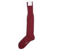 Falke No.4 Uomo Calze 41-42 Rosso Bordeaux Vinaccia 8010 Pure Seta 100% Seta