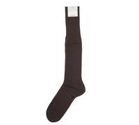 FALKE No.6 Calze Da Uomo 41-42 Marrone Scuro 5930 Lana Seta
