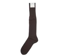 FALKE No.6 Calze Da Uomo 43 44 Marrone Scuro 5930 Lana Seta