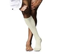 FALKE No. 6 M Kh lana seta al ginocchio tinta unita 1 paio, Calzini lunghi Uomo, Bianco Wool White 2060, 43-44
