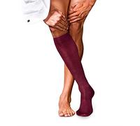 FALKE No. 6 M Kh lana seta al ginocchio tinta unita 1 paio, Calzini lunghi Uomo, Rosso Barolo 8596, 41-42