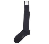 FALKE No.9 Calze Da Uomo 39 40 Blu Blu Scuro Dark Navy Cotone NUOVO