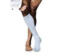 FALKE No. 9 M Kh Cotone Al Ginocchio Tinta Unita, Calzini lunghi Uomo, Blu Light Blue 6594, 41-42