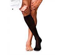 FALKE No. 9 M Kh Cotone Al Ginocchio Tinta Unita, Calzini lunghi Uomo, Nero Black 3000, 45-46