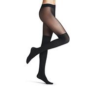 FALKE Overknee 25 DEN W Ti materiale morbido tinta unita 1 pezzo, Collant Donna, Grigio Graphite 3146, L