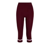 FALKE Pantaloni Baselayer da Donna Caldi 3/4 W Ti Materiale Funzionale ad Asciugatura Rapida, 1 Pezzo, Rosso Merlot 8117 Trend, L