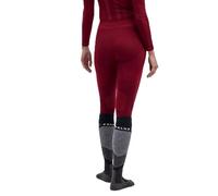 FALKE Pantaloni Baselayer da Donna Caldi 3/4 W Ti Materiale Funzionale ad Asciugatura Rapida, 1 Pezzo, Rosso Merlot 8117, S