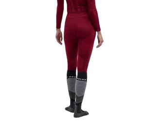 FALKE Pantaloni Baselayer da Donna Caldi 3/4 W Ti Materiale Funzionale ad Asciugatura Rapida, 1 Pezzo, Rosso Merlot 8117, XS