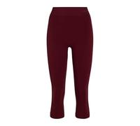 FALKE Pantaloni Baselayer Maximum Warm 3/4 W Ti Materiale Funzionale ad Asciugatura Rapida, 1 Pezzo, Rosso Merlot 8117 Trend, S
