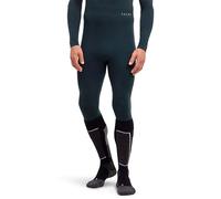 FALKE Pantaloni Baselayer Wool-Tech Protective 3/4 M Ti Lana Funzionale ad Asciugatura Rapida, 1 Pezzo, Verde Holly 7385, S
