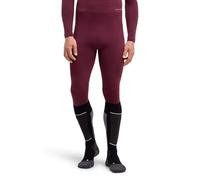 FALKE Pantaloni Baselayer Wool-Tech Protective 3/4 M Ti Lana Materiale Funzionale ad Asciugatura Rapida, 1 Pezzo, Rosso Barolo 8526, L
