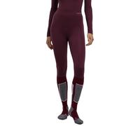 FALKE Pantaloni Baselayer Wool-Tech Protective 3/4 W Ti Lana Tecnica ad Asciugatura Rapida, 1 Pezzo, Rosso Barolo 8526, L