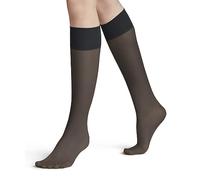 FALKE Pure Matt 20 Den W Kh Trasparenti Velati Tinta Unita, Calzini lunghi Donna, Grigio Graphite 3146, 35-38