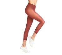 FALKE Pure Matt 50 Den Capri W Le Semicoprenti Tinta Unita, Leggings Donna, Rosso Lobster 8862, M-L