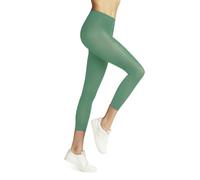 FALKE Pure Matt 50 Den Capri W Le Semicoprenti Tinta Unita, Leggings Donna, Turchese Ocean Green 7506, S