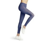 FALKE Pure Matt 50 Den W Le Semicoprenti Tinta Unita, Leggings Donna, Blu Smoky Blue 6483, S