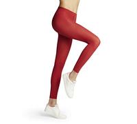 FALKE Pure Matt 50 Den W Le Semicoprenti Tinta Unita, Leggings Donna, Rosso Scarlet 8228, M