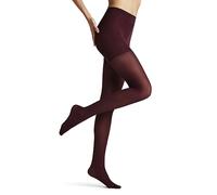 FALKE Rib Shaping 50 DEN W Ti semicoprenti con effetto modellante 1 pezzo, Collant Donna, Rosso Barolo 8596, M-L