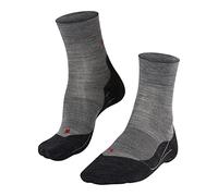 FALKE RU4 Endurance Wool W So lana filo funzionale antivesciche 1 paio, Calzini da corsa Donna, Grigio Light Grey Melange 3830, 41-42