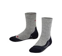 FALKE RU4 K So cotone filo funzionale antivesciche 1 paio, Calzini da corsa Unisex - Bambini, Grigio Light Grey 3406, 35-38
