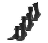 FALKE Run Multipack U So cotone filo funzionale tinta unita confezione di 3 paia, Calzini Unisex - Adulto, Grigio Dark Grey 3970, 44-45