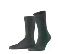 FALKE Calzini unisex Run Rib Crew U So cotone, tinta unita, 1 paio, grigio scuro 3970, 35-36