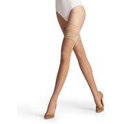 FALKE Seidenglatt 15 DEN Lace W Stu trasparenti velati tinta unita 1 paio, Autoreggenti Donna, Effetto pelle Powder 4169, M