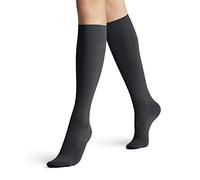FALKE Seidenglatt 40 DEN W Kh semicoprenti tinta unita 1 paio, Calzini lunghi Donna, Grigio Graphite 3146, 35-38