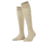 FALKE Sensitive Berlin W Kh lana cotone con bordino morbido 1 paio, Calzini lunghi Donna, Beige Linen Melange 4541, 39-42