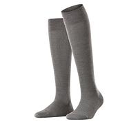 FALKE Sensitive Berlin W Kh lana cotone con bordino morbido 1 paio, Calzini lunghi Donna, Grigio Light Grey Melange 3830, 39-42