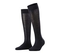 FALKE Sensitive London W Kh cotone con bordino morbido 1 paio, Calzini lunghi Donna, Blu Dark Navy 6370, 39-42