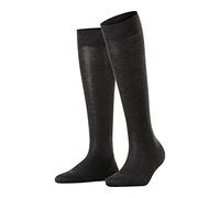 FALKE Sensitive London W Kh cotone con bordino morbido 1 paio, Calzini lunghi Donna, Grigio Anthracite Melange 3080, 35-38