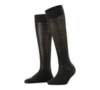 FALKE Sensitive London W Kh cotone con bordino morbido 1 paio, Calzini lunghi Donna, Nero Black 3000, 35-38