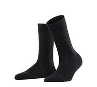 FALKE Sensitive London W So cotone con bordino morbido 1 paio, Calzini Donna, Grigio Anthracite Melange 3080, 35-38