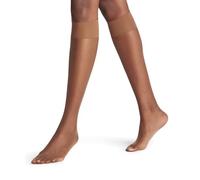 FALKE Shelina 12 den W KH Ultra-Trasparenti Velati Tinta Unita Calzini Lunghi, Marrone Hazel 5187, 35-38 Donna