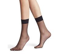 FALKE Shelina 12 DEN W So ultra-trasparenti velati tinta unita 1 paio, Calzini Donna, Nero Black 3009, 39-42