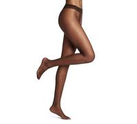 FALKE Shelina 12 DEN W Ti ultra-trasparenti velati tinta unita 1 pezzo, Collant Donna, Marrone Brenda 5179, M