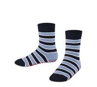 FALKE Simple Stripes K Hp Cotone Con Suola In Gomma, Calze da casa Unisex - Bambini e ragazzi, Blu Space Blue 6116, 31/34 EU