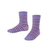 FALKE Simple Stripes K Hp Cotone Con Suola In Gomma, Calze da casa Unisex - Bambini e ragazzi, Viola Light Lilac 6819, 35/38 EU