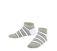 FALKE Simple Stripes K Sn cotone bassi fantasia 1 paio, Calzini corti Unisex - Bambini, Grigio Storm Grey 3820, 35-38