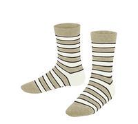 FALKE Simple Stripes K So cotone fantasia 1 paio, Calzini Unisex - Bambini, Beige Sand Melange 4650, 23-26