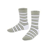 FALKE Simple Stripes K So cotone fantasia 1 paio, Calzini Unisex - Bambini, Grigio Storm Grey 3820, 31-34